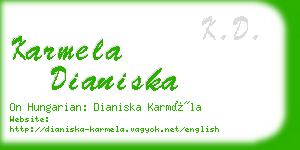 karmela dianiska business card